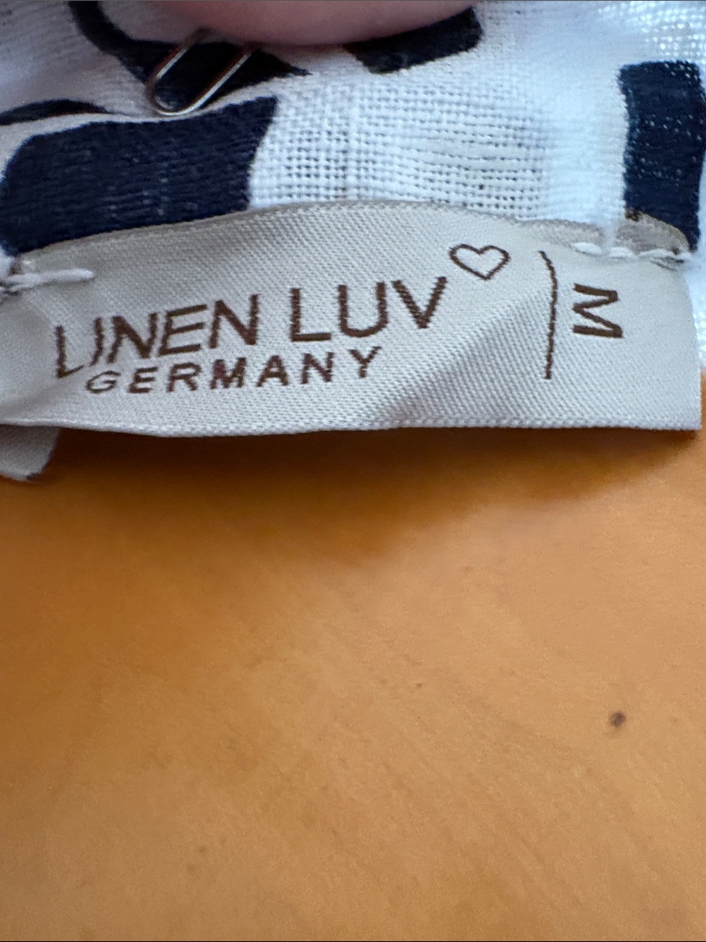 LINEN LUV Sleeveless Navy Floral Print Tunic DRESS - White & Navy. - Picture 7 of 9
